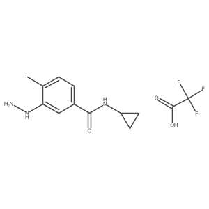 N-cyclopropyl-3-hydrazinyl-4-methylbenzamide 2,2,2-trifluoroacetate结构式