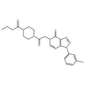 ethyl 4-(2-(3-(3-chlorophenyl)-7-oxo-3H-[1,2,3]triazolo[4,5-d]pyrimidin-6(7H)-yl)acetyl)piperazine-1-carboxylate Structure