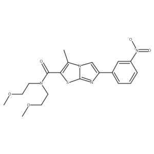 N,N-bis(2-methoxyethyl)-3-methyl-6-(3-nitrophenyl)imidazo[2,1-b][1,3]thiazole-2-carboxamide Structure