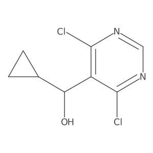 Cyclopropyl(4,6-dichloropyrimidin-5-yl)methanol结构式