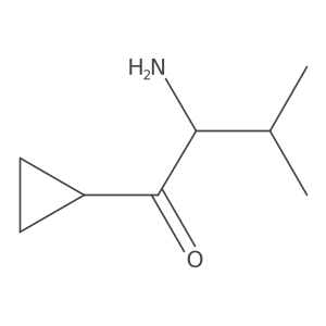 (2S)-2-amino-1-cyclopropyl-3-methylbutan-1-one Structure