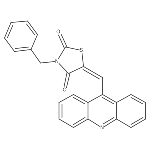 (5Z)-5-(9-Acridinylmethylene)-3-(phenylmethyl)-2,4-thiazolidinedione结构式