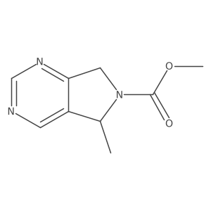 Methyl 5,7-dihydro-5-methyl-6H-pyrrolo[3,4-d]pyrimidine-6-carboxylate结构式