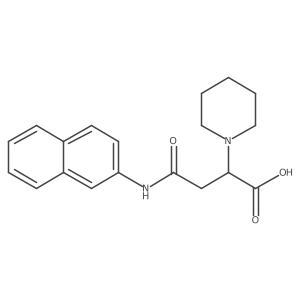 4-(Naphthalen-2-ylamino)-4-oxo-2-(piperidin-1-yl)butanoic acid Structure