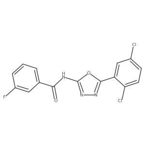N-[5-(2,5-dichlorophenyl)-1,3,4-oxadiazol-2-yl]-3-fluorobenzamide Structure