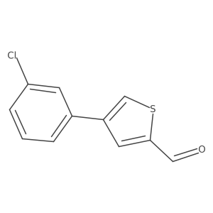 4-(3-Chlorophenyl)-2-thiophenecarbaldehyde结构式