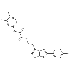 N1-(2-(2-(4-chlorophenyl)thiazolo[3,2-b][1,2,4]triazol-6-yl)ethyl)-N2-(3,4-dimethylphenyl)oxalamide Structure