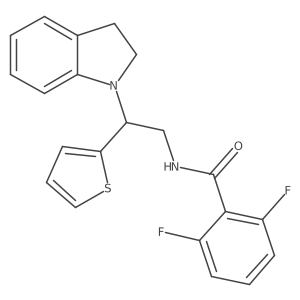 2,6-difluoro-N-(2-(indolin-1-yl)-2-(thiophen-2-yl)ethyl)benzamide Structure