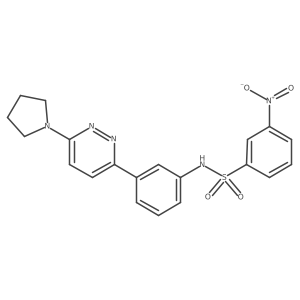 3-nitro-N-(3-(6-(pyrrolidin-1-yl)pyridazin-3-yl)phenyl)benzenesulfonamide Structure