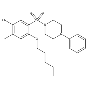 1-[5-Chloro-4-methyl-2-(pentyloxy)benzenesulfonyl]-4-phenylpiperazine Structure