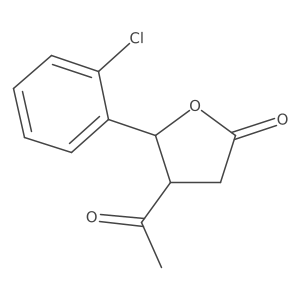 (4R,5R)-4-Acetyl-5-(2-chlorophenyl)oxolan-2-one Structure