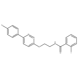 N-(2-((6-(4-fluorophenyl)pyridazin-3-yl)oxy)ethyl)-2-iodobenzamide Structure