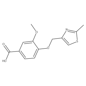 3-Methoxy-4-[(2-methyl-1,3-thiazol-4-yl)methoxy]benzoic acid Structure