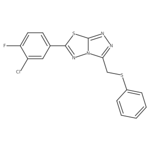 6-(3-Chloro-4-fluorophenyl)-3-[(phenylsulfanyl)methyl][1,2,4]triazolo[3,4-b][1,3,4]thiadiazole Structure