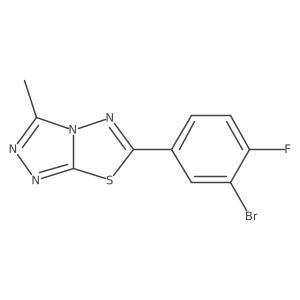 6-(3-Bromo-4-fluorophenyl)-3-methyl[1,2,4]triazolo[3,4-b][1,3,4]thiadiazole结构式