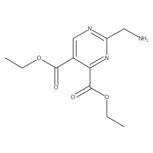 Diethyl 2-(aminomethyl)pyrimidine-4,5-dicarboxylate结构式
