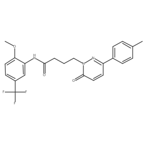 N-(2-methoxy-5-(trifluoromethyl)phenyl)-4-(6-oxo-3-(p-tolyl)pyridazin-1(6H)-yl)butanamide Structure