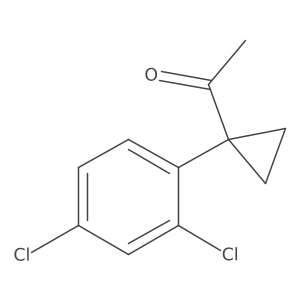1-[1-(2,4-Dichlorophenyl)cyclopropyl]ethan-1-one结构式