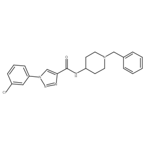 N-(1-benzylpiperidin-4-yl)-1-(3-chlorophenyl)-1H-1,2,3-triazole-4-carboxamide结构式