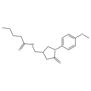 N-((1-(4-methoxyphenyl)-5-oxopyrrolidin-3-yl)methyl)pentanamide Structure