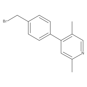 4-[4-(Bromomethyl)phenyl]-2,5-dimethylpyridine Structure