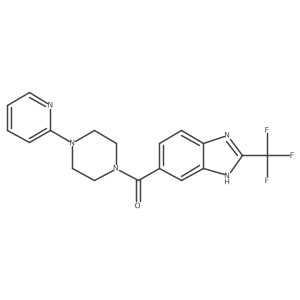 [4-(2-pyridyl)piperazino][2-(trifluoromethyl)-1H-1,3-benzimidazol-5-yl]methanone Structure