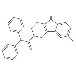 1-(8-fluoro-1,3,4,5-tetrahydro-2H-pyrido[4,3-b]indol-2-yl)-2,2-diphenylethanone Structure