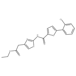 ethyl 2-[2-[[5-(2-chlorophenyl)furan-2-carbonyl]amino]thiazol-4-yl]acetate Structure