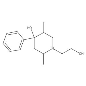 4-Hydroxy-2,5-dimethyl-4-phenyl-1-piperidineethanol结构式