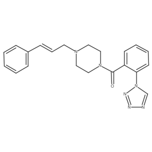{4-[(2E)-3-phenylprop-2-en-1-yl]piperazin-1-yl}[2-(1H-tetrazol-1-yl)phenyl]methanone Structure