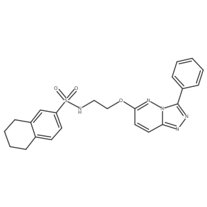 N-(2-((3-phenyl-[1,2,4]triazolo[4,3-b]pyridazin-6-yl)oxy)ethyl)-5,6,7,8-tetrahydronaphthalene-2-sulfonamide Structure