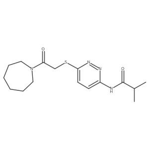 N-(6-{[2-(azepan-1-yl)-2-oxoethyl]sulfanyl}pyridazin-3-yl)-2-methylpropanamide Structure