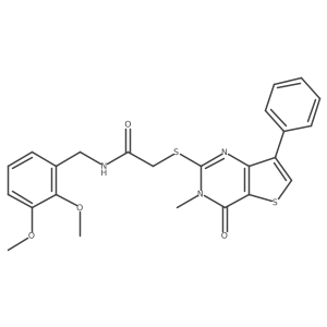 N-[(2,3-dimethoxyphenyl)methyl]-2-({3-methyl-4-oxo-7-phenyl-3H,4H-thieno[3,2-d]pyrimidin-2-yl}sulfanyl)acetamide Structure