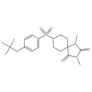 1,3-Dimethyl-8-[4-(trifluoromethoxy)benzenesulfonyl]-1,3,8-triazaspiro[4.5]decane-2,4-dione Structure