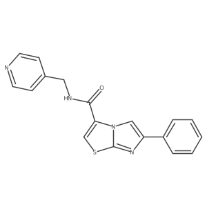 6-phenyl-N-(pyridin-4-ylmethyl)imidazo[2,1-b]thiazole-3-carboxamide结构式