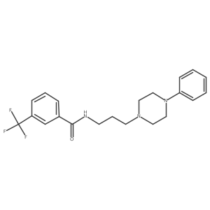 N-[3-(4-phenylpiperazin-1-yl)propyl]-3-(trifluoromethyl)benzamide结构式