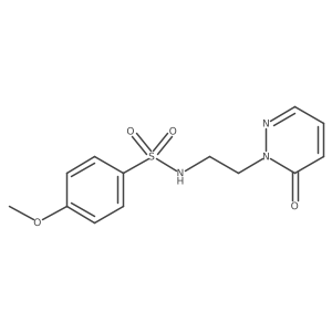 4-methoxy-N-(2-(6-oxopyridazin-1(6H)-yl)ethyl)benzenesulfonamide结构式