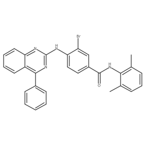 3-Bromo-n-(2,6-dimethylphenyl)-4-[(4-phenylquinazolin-2-yl)amino]benzamide Structure