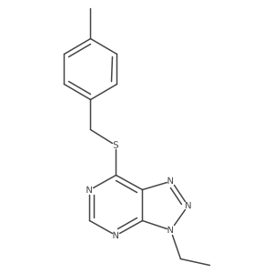 3-ethyl-7-((4-methylbenzyl)thio)-3H-[1,2,3]triazolo[4,5-d]pyrimidine Structure