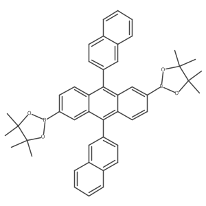 2-(9,10-Di(naphthalen-2-yl)-6-(4,4,5,5-tetramethyl-1,3,2-dioxaborolan-2-yl)anthracen-2-yl)-4,4,5,5-tetramethyl-1,3,2-dioxaborolane Structure