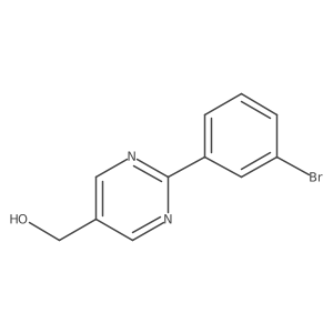 5-Pyrimidinemethanol, 2-(3-bromophenyl)- Structure