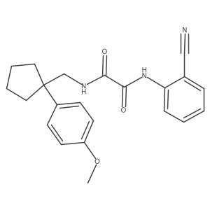 N1-(2-cyanophenyl)-N2-((1-(4-methoxyphenyl)cyclopentyl)methyl)oxalamide结构式