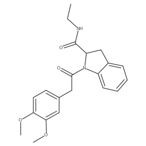 1-(2-(3,4-dimethoxyphenyl)acetyl)-N-ethylindoline-2-carboxamide Structure