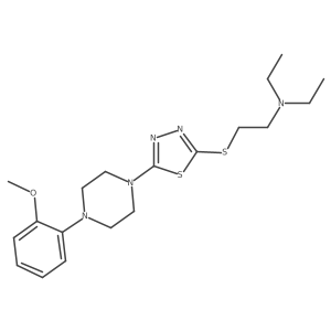N,N-diethyl-2-((5-(4-(2-methoxyphenyl)piperazin-1-yl)-1,3,4-thiadiazol-2-yl)thio)ethanamine Structure