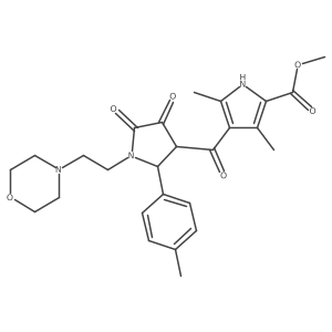 Methyl 3,5-dimethyl-4-[[2-(4-methylphenyl)-1-[2-(4-morpholinyl)ethyl]-4,5-dioxo-3-pyrrolidinyl]carbonyl]-1H-pyrrole-2-carboxylate结构式