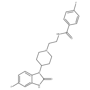 4-fluoro-N-(2-(4-(5-fluoro-2-oxo-2,3-dihydro-1H-benzo[d]imidazol-1-yl)piperidin-1-yl)ethyl)benzamide Structure
