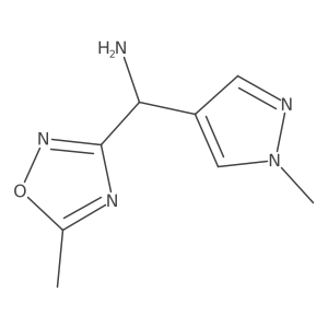 (5-methyl-1,2,4-oxadiazol-3-yl)(1-methyl-1H-pyrazol-4-yl)methanamine结构式