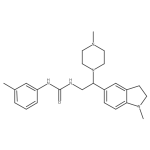 1-(2-(1-Methylindolin-5-yl)-2-(4-methylpiperazin-1-yl)ethyl)-3-(m-tolyl)urea Structure