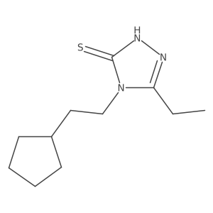 4-(2-Cyclopentylethyl)-5-ethyl-2,4-dihydro-3H-1,2,4-triazole-3-thione Structure