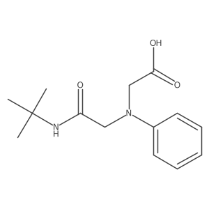 N-[2-[(1,1-Dimethylethyl)amino]-2-oxoethyl]-N-phenylglycine结构式